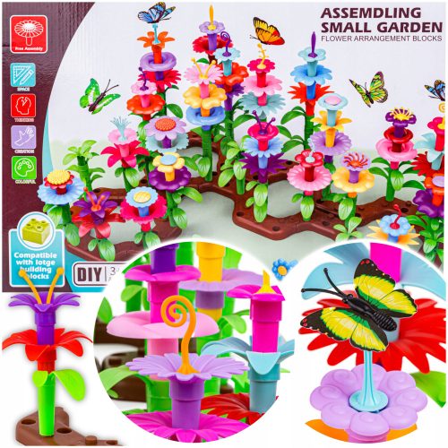  CREATIVE FLOWERS Construction Blocks SET za gradnjo vrta 222 kos.