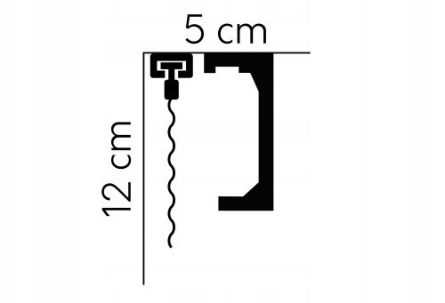 Mardom dekor stropna letev 50 x 120 mm, dolžina 2,4 m