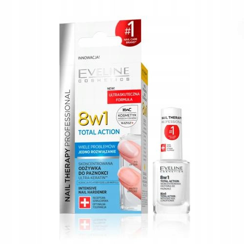  Eveline 8in1 Total Action 12 ml balzam za nohte