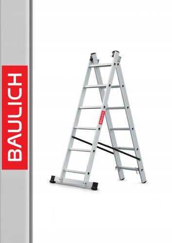 Baulich lestev 3,7 m aluminij 2 x 6 do 150 kg