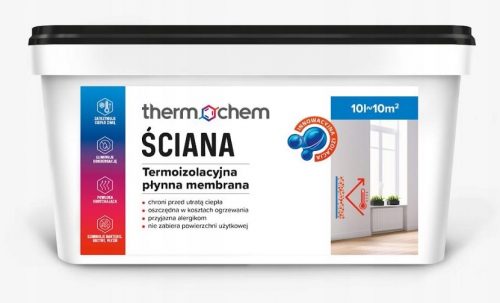 Akrilna barva za beton, opeko, les, temeljni premaz, zid THERMOCHEM 10 l BELA