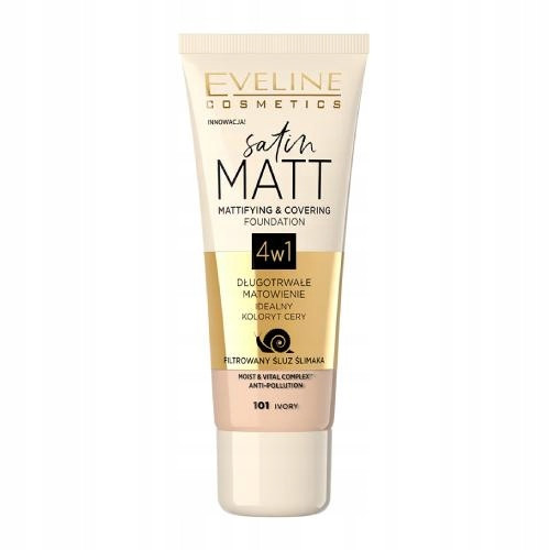  Eveline Satin Matt Mattifying Foundation Ivory 101