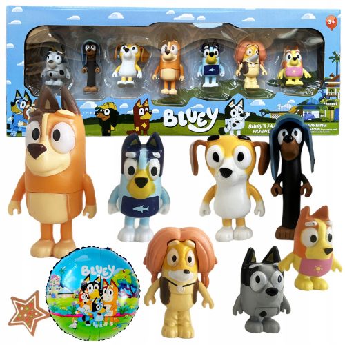  SET FIGURIC BLUEY IN BINGO IN BLUEY FRIENDS SET 7 KOSNIH FIGURIC FAIR