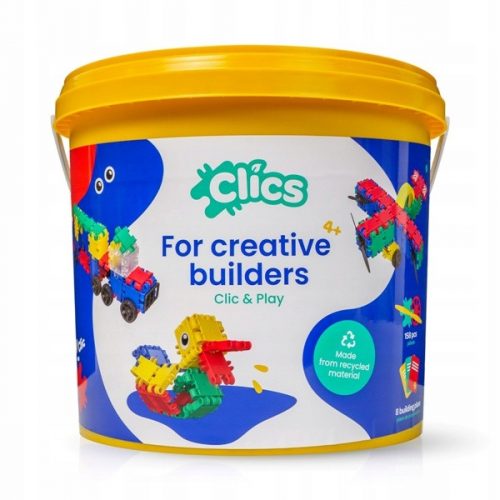  Clics Build & Play CB-198 Bricks Bucket 8v1 160 kosov.