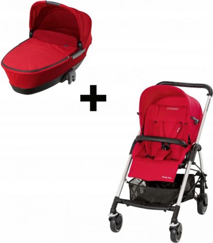  Otroški voziček 2v1 Maxi-Cosi Street Plus Travel System intenzivno rdeče barve