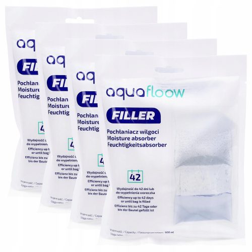 AquaFloow Filler absorber vlage 500 ml z obešalnikom - 4 kosi