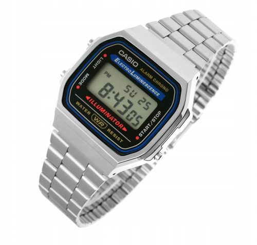  CASIO VINTAGE RETRO CLASSIC MOŠKA URA A168WA-1W +ŠKATLA