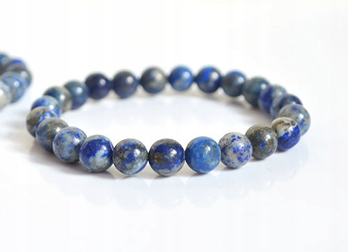  Naravna zapestnica LAPIS LAZULI Pyrite BALLS gladka krogla 8 mm