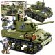  Blocks AMERICAN Tank M3/M5 Stuart US Army Military 2 FIGURICE 344 Ele