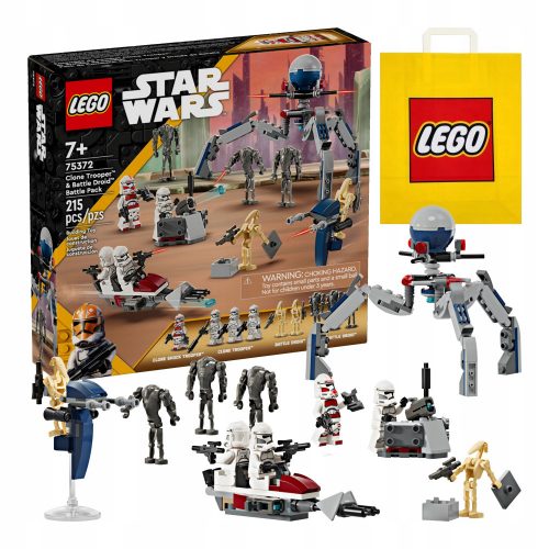  LEGO Star Wars 75372 Clone Trooper and Battle Droid Battle Pack + VP Paper Bag LEGO 6315792 medium