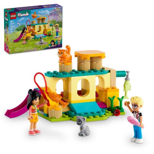  LEGO Friends 42612 Pustolovščine na mačjem igrišču + LEGO papirnata vrečka 6315786 Rumena 24x8x18 cm