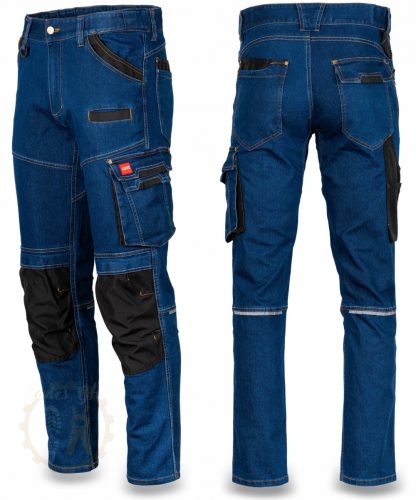  ART.MAS dolge delovne hlače Jeans-modre01, XXL