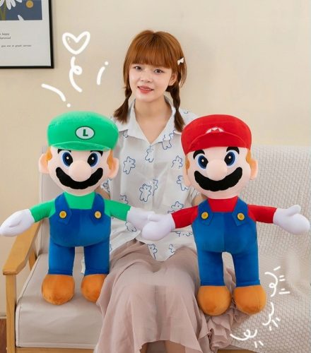  SET 2x MEGA VELIK SUPER MARIO LUIGI CUDDLE PLIŠAŠI MEDVEDEK PLIŠAŠI MEDVEDEK 60cm