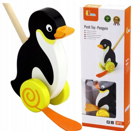 Leseni potiskač Viga 50962 Penguin