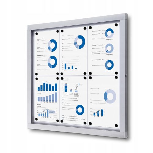  Zunanja oglasna tabla 6xA4 Magnetna informativna tabla