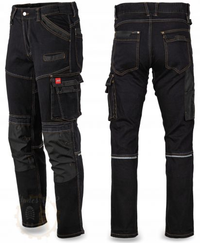  ART.MAS Jeans-črne-02 dolge delovne hlače, XXL