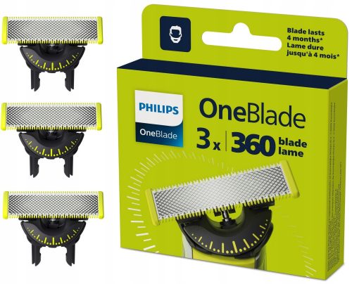  Brivnik z nadomestnimi rezili QP430/50 Philips One Blade 360 Set 3 kosov