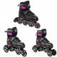  Rolerji Nastavljivi 3v1 Croxer Optima Mint/Pink 31-34 Abec7 Rubber