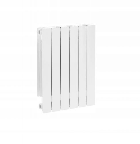 KFA 832 W beli aluminijasti radiator 480 x 570 x 90 mm - stranski priključek