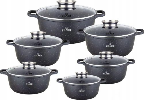 Zilner Set aluminijastih loncev PREMIUM SWISS, 12 kos.