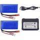  Komplet 2 baterij 7,4 V 1100 mAh Polnilec WLtoys A949, A959, A969, A979, K929