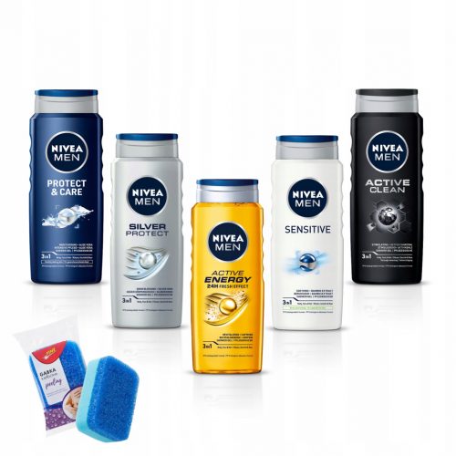  NIVEA Moški geli za tuširanje 5*500 ml SET