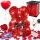 MEDVEDEK Z VRTNICAMI XXL ROSE PETALS RICH ROSE BEAR SET VALENTINOVO DARILO