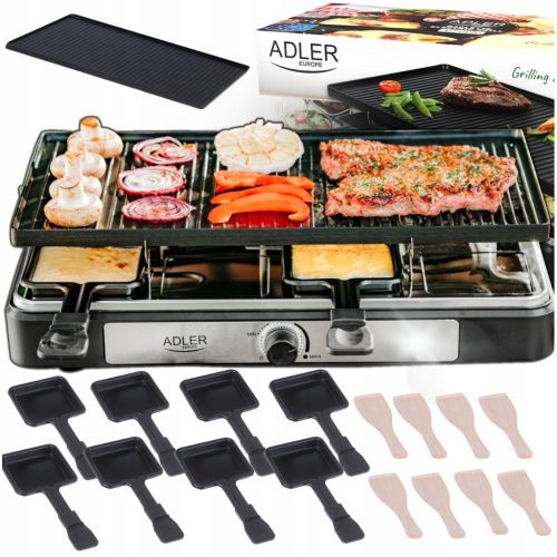  Žar, raclette, tradicionalni električni žar Adler AD6616 črn 1400 W