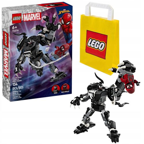  LEGO Super Heroes 76276 Venom proti Clockwork Armor Miles Morales + Papirnata vrečka LEGO 6315786 rumena 24x8x18 cm