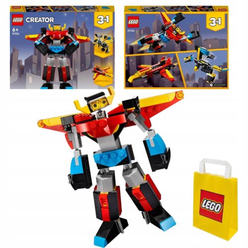  LEGO Creator 3 v 1 31124 Super Robot + papirnata vrečka LEGO 6315786 rumena 24x8x18 cm