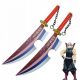  Japonski meč Katana 79cm Kimetsu no Yaiba Uzui Tengen set 2 kosov