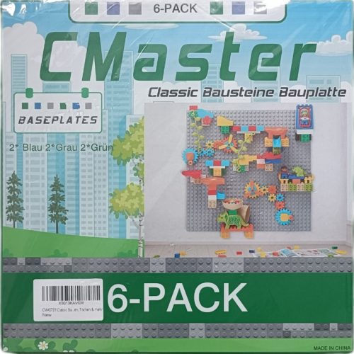  Konstrukcijska plošča za Lego 32x32, set 6 kom, sivo modro zelena