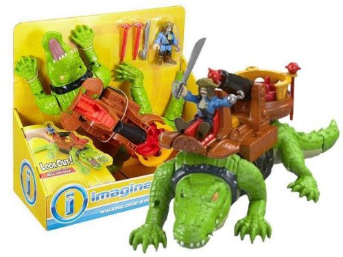  Set figur Mattel DHH63 Imaginext Hodeči krokodil in piratski kavelj