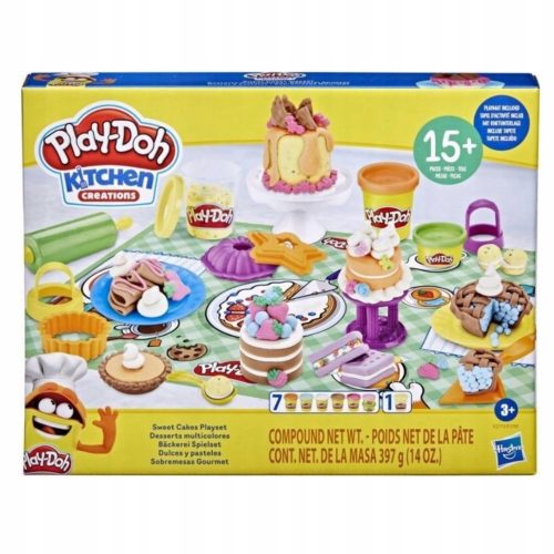  Igralni komplet Play-Doh Kitchen Creations Sweet Cakes F2773 23 kos.