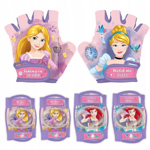  ŠČITNIKI ZA KOLESA PRINCESS DISNEY KOMOLCI + zaščitne rokavice Seven Princess