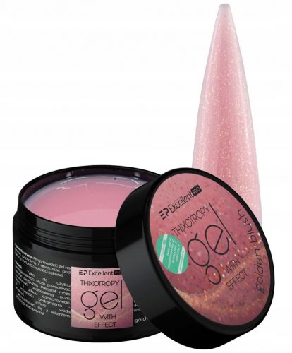  Odličen PRO Gel z delci Thixo Gel With Effect Golden Blush 15g