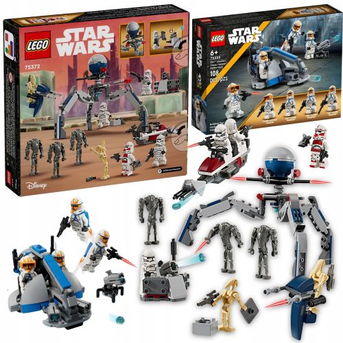  LEGO Star Wars 75372 Clone Trooper and Battle Droid Battle Pack + Lego STAR WARS 75359 Battle Set s 332