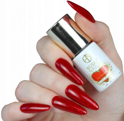  Rdeči hibridni lak za nohte My Romeo št. 449 Boska Nails 6 ml Crazy In Love