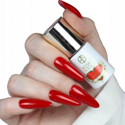  Rdeči hibridni lak za nohte Crazy In Love One Love št. 450 Boska Nails 6 ml