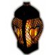  lampion za sveče Glamour Heart Openwork črn 29 cm