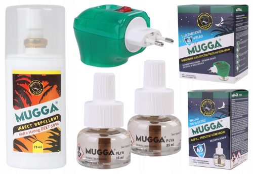  KPL MUGGA Electro + Kartuša + Kartuša 35 ml + DEET 50 sprej