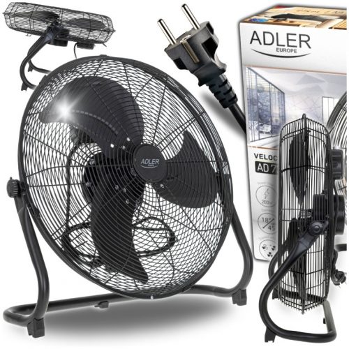  Talni ventilator ADLER EUROPE Krožni ventilator, 45cm ventilator, 200W črn