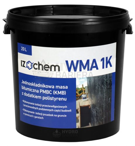  IZOCHEM WMA 1K 20 L HIDROTESNA IZOLACIJA TEMELJNE MASE KMB