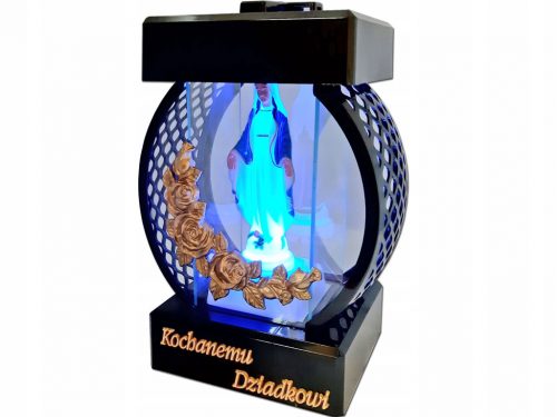  STARŠI STARŠEM GRIT LAMPION KROG ČRNO RTN ROSE GOLD + LED FIGURICA