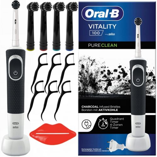  ORAL-B VITALITY BLACK ELEKTRIČNA ZOBNA ŠČETKA + KONICE PRIBOR