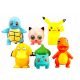  SET 6X POKEMON FIGURIC PIKACHU, BULBASAUR, CHARMANDER, SQUIRTLE, PSYDUCK