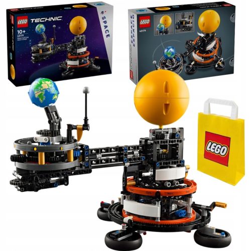  LEGO Technic 42179 Planet Zemlja in Luna v orbiti + LEGO papirnata vrečka 6315786 Rumena 24x8x18 cm