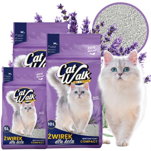  Bentonit mačji pesek 25L LAVENDER CatWalk LAVENER clumping 25L