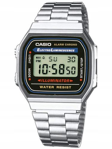  CASIO A158WA-1A VINTAGE RETRO MOŠKA URA + ŠKATLA