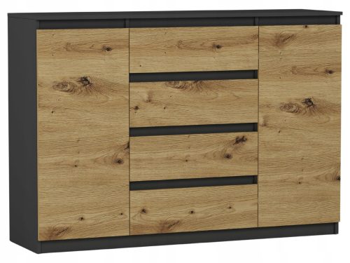  Komoda Mobene Modern 140 x 40 x 98 cm antracit mat